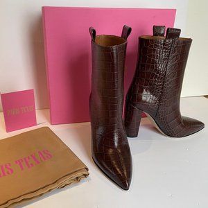 PARIS TEXAS 'BRAND NEW' CROC ANKLE BOOTS